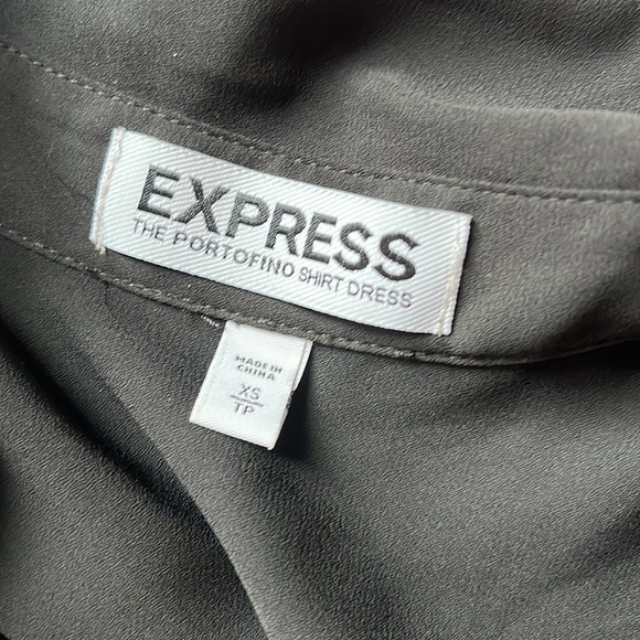 Express‎ Black Portofino Shirt Dress Gold Details Size XS - Picture 10 of 14